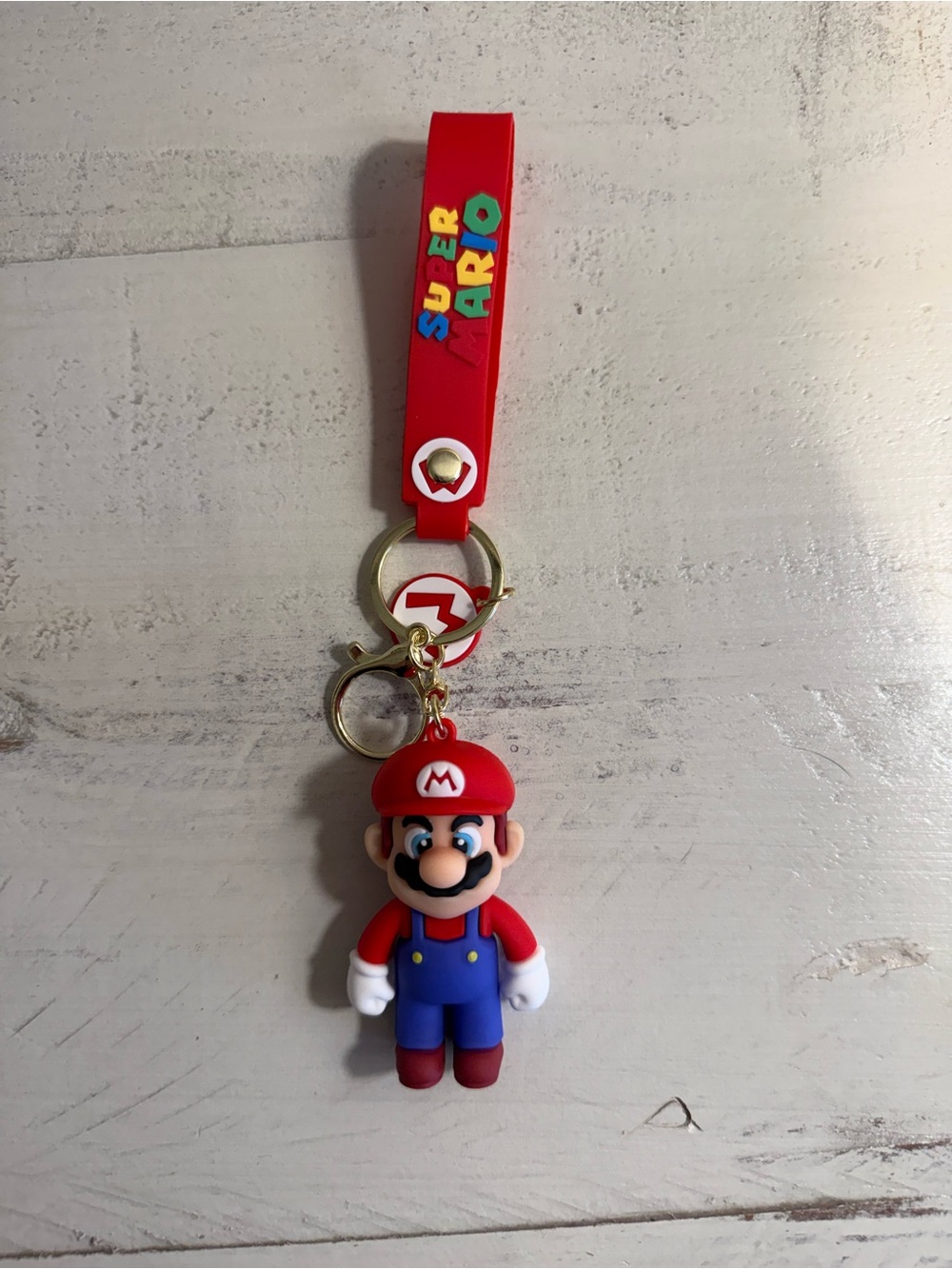 Mario Inspired Wrist Strap Keychain Gamer Collectible Charm